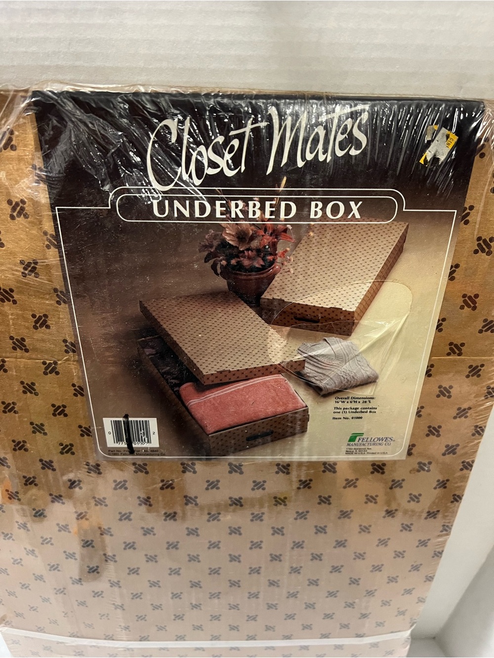 Closet Mates - Carton Underbed Box 16”x6”x28”